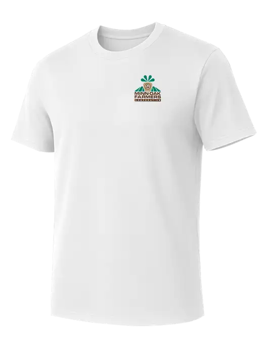 Allmade Bright White Organic Cotton Tee w/Minn-Dak Farmers Cooperative Logo