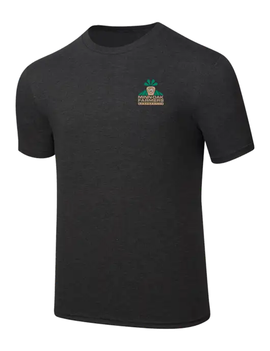 Simply Soft Black Frost 4.5oz  Poly/Combed Ring Spun Cotton T-Shirt w/Minn-Dak Farmers Cooperative Logo