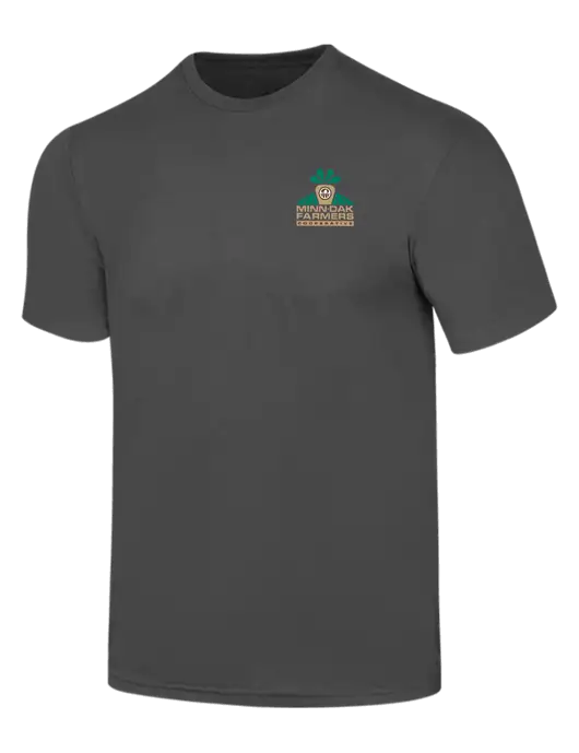 Simply Soft Charcoal 4.5oz  Poly/Combed Ring Spun Cotton T-Shirt w/Minn-Dak Farmers Cooperative Logo