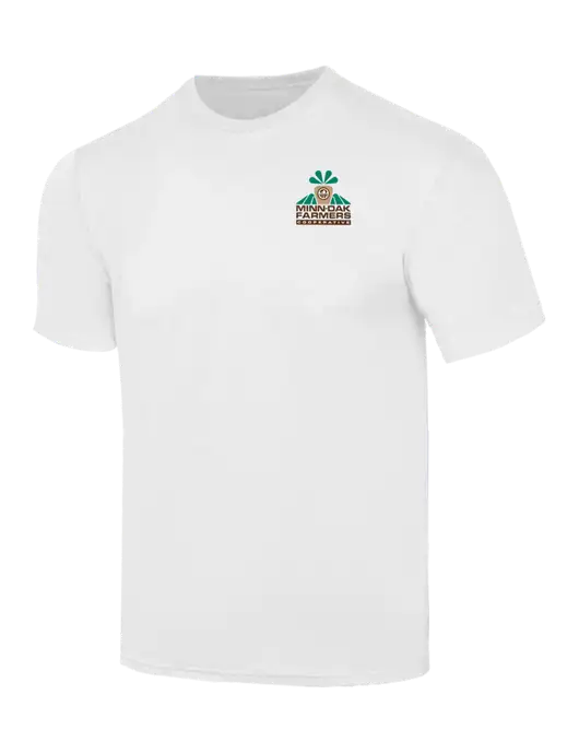 Simply Soft White 4.5oz  Poly/Combed Ring Spun Cotton T-Shirt w/Minn-Dak Farmers Cooperative Logo