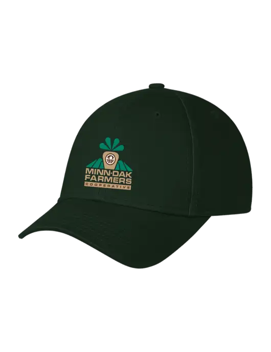 Dark Green Structured Cap Hook & Loop w/Minn-Dak Farmers Cooperative Logo
