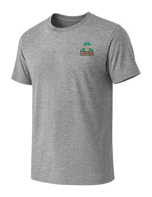 BELLA+CANVAS Heather Grey CVC Short Sleeve Tee w/Minn-Dak Farmers Cooperative Logo