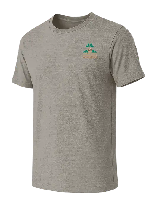 BELLA+CANVAS Heather Medium Brown CVC Short Sleeve Tee w/Minn-Dak Farmers Cooperative Logo