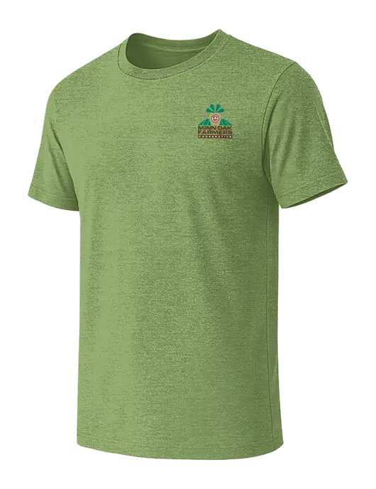 BELLA+CANVAS Heather Light Green CVC Short Sleeve Tee w/Minn-Dak Farmers Cooperative Logo