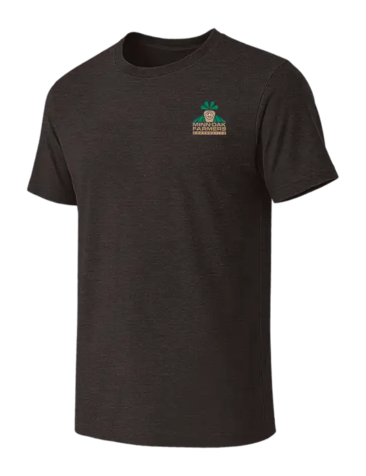 BELLA+CANVAS Dark Grey Heather CVC Short Sleeve Tee w/Minn-Dak Farmers Cooperative Logo