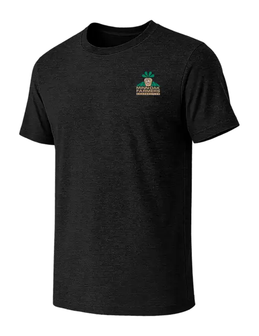 BELLA+CANVAS Black Heather CVC Short Sleeve Tee w/Minn-Dak Farmers Cooperative Logo