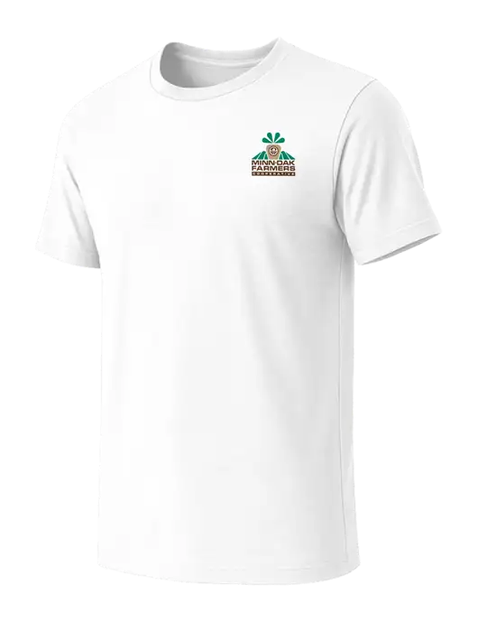 BELLA+CANVAS White Blend CVC Short Sleeve Tee w/Minn-Dak Farmers Cooperative Logo