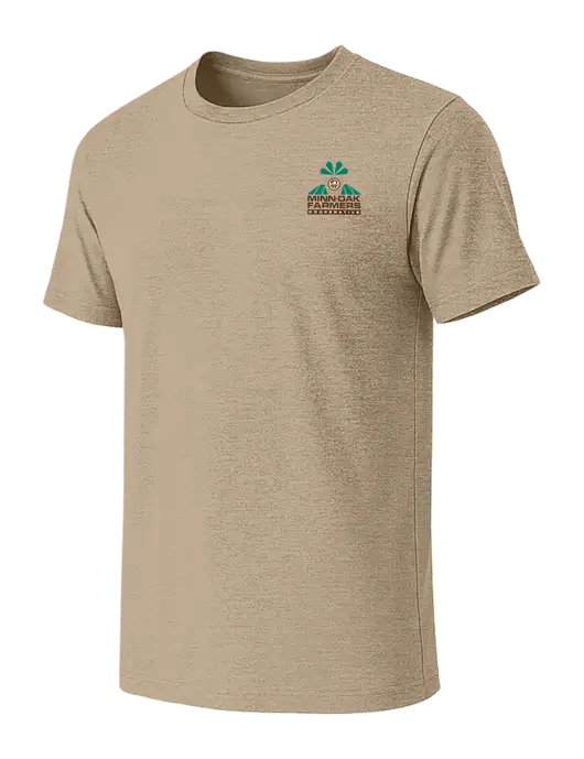 BELLA+CANVAS Heather Tan CVC Short Sleeve Tee w/Minn-Dak Farmers Cooperative Logo
