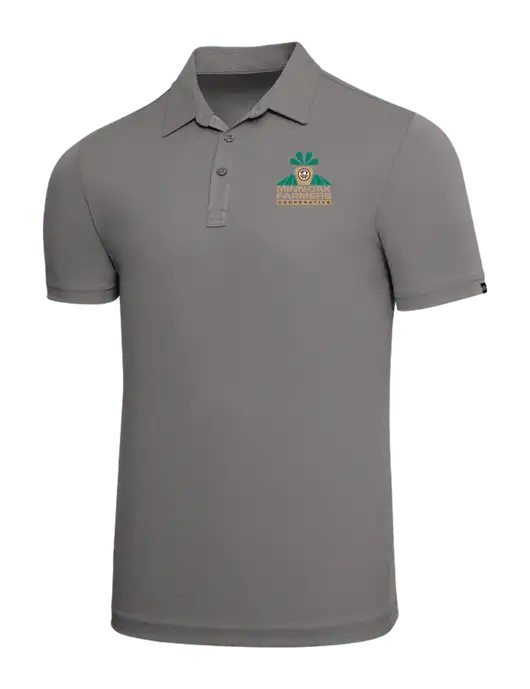 TravisMathew Grey Solid Oceanside Polo w/Minn-Dak Farmers Cooperative Logo
