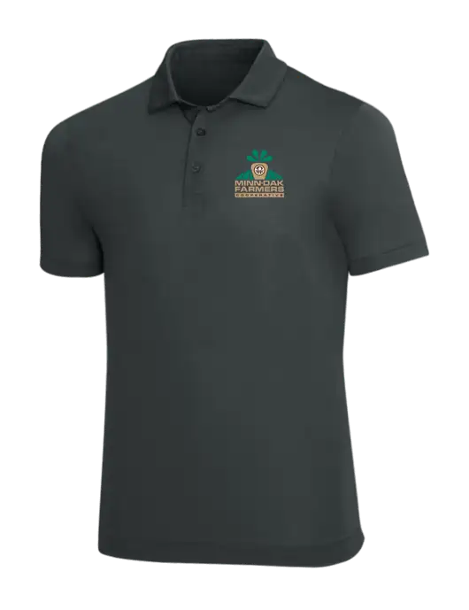 Mercer+Mettle Dark Grey Stretch Jersey Polo w/Minn-Dak Farmers Cooperative Logo
