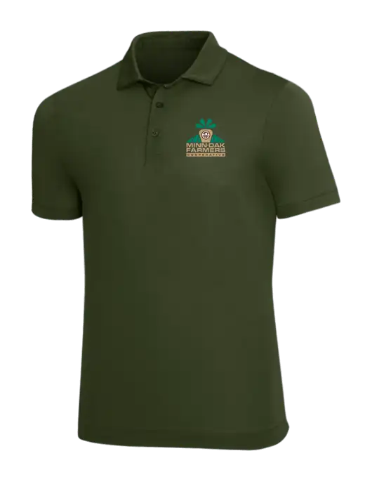 Mercer+Mettle Dark Green Stretch Jersey Polo w/Minn-Dak Farmers Cooperative Logo