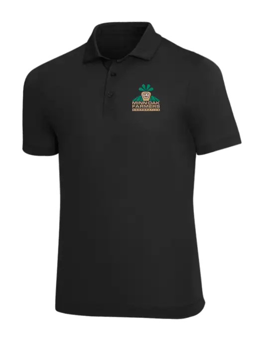 Mercer+Mettle Black Stretch Jersey Polo w/Minn-Dak Farmers Cooperative Logo