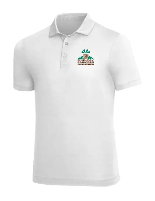 Mercer+Mettle White Stretch Jersey Polo w/Minn-Dak Farmers Cooperative Logo
