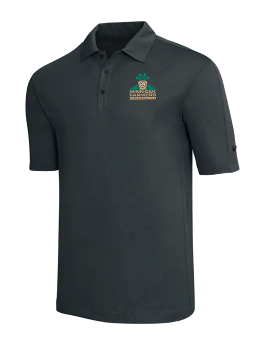 Nike Dark Grey Tech Sport Dri-FIT Polo w/Minn-Dak Farmers Cooperative Logo