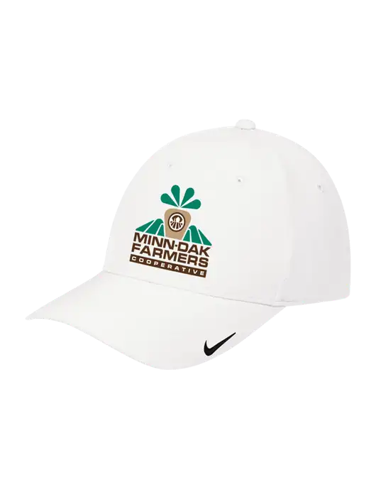 Nike White Dri-FIT Legacy Cap w/Minn-Dak Farmers Cooperative Logo