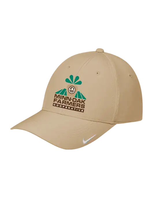 Nike Tan Dri-FIT Legacy Cap w/Minn-Dak Farmers Cooperative Logo