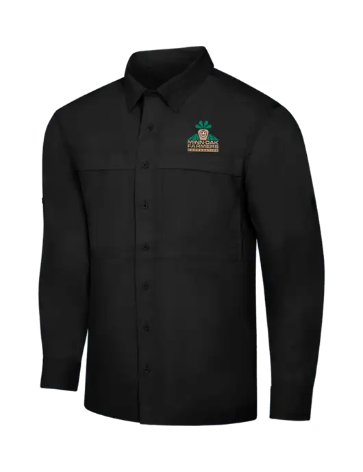 Black Long Sleeve UV Daybreak Shirt w/Minn-Dak Farmers Cooperative Logo