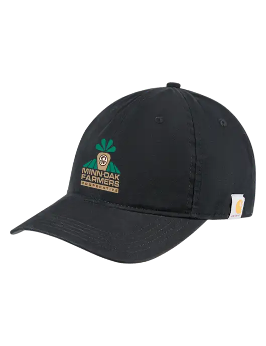 Carhartt Black Cotton Canvas Cap w/Minn-Dak Farmers Cooperative Logo
