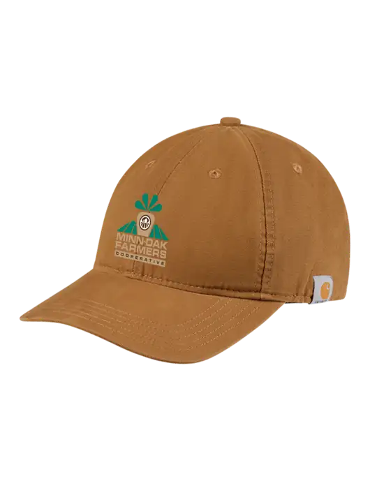 Carhartt Light Brown Cotton Canvas Cap w/Minn-Dak Farmers Cooperative Logo