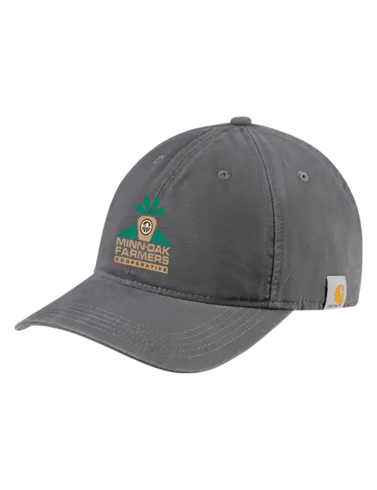 Carhartt Dark Grey Cotton Canvas Cap w/Minn-Dak Farmers Cooperative Logo