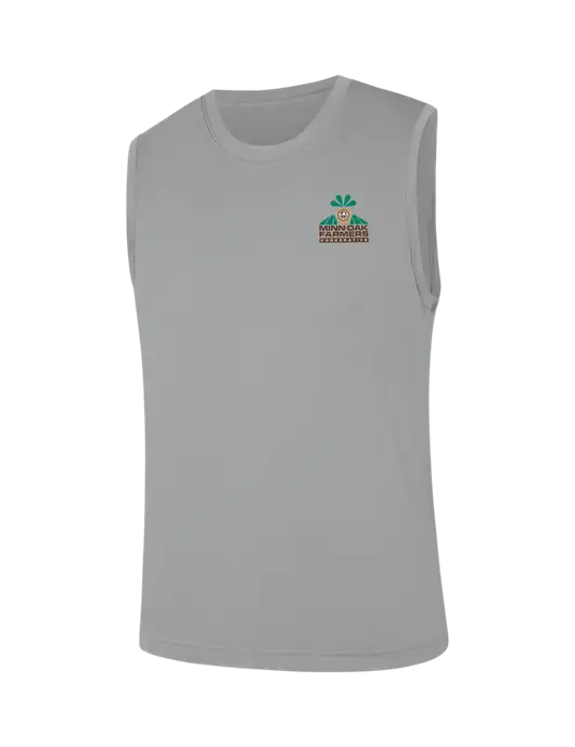 Sleeveless Light Grey PosiCharge Competitor Tee w/Minn-Dak Farmers Cooperative Logo