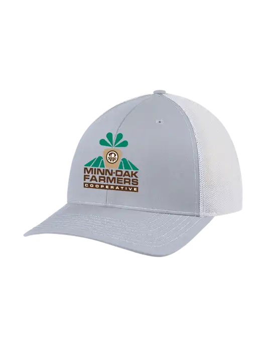 Richardson Adjustable Snapback Original 112 Trucker Cap Light Heather Grey w/White Mesh w/Minn-Dak Farmers Cooperative Logo