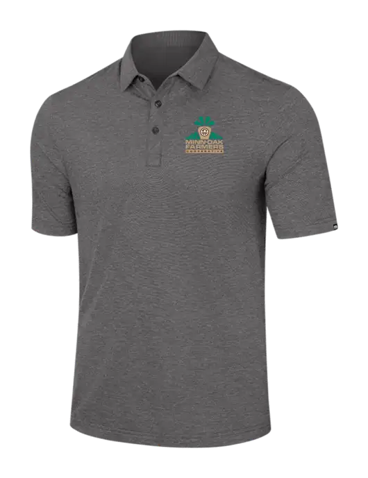 TravisMathew Dark Grey Heather Sunnyvale Polo w/Minn-Dak Farmers Cooperative Logo