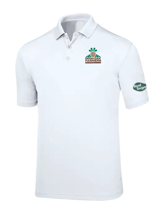 Callaway Core Bright White Performance Polo w/Minn-Dak Farmers Cooperative Logo, Real Sugar Logo