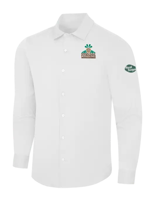 White City Stretch Shirt w/Minn-Dak Farmers Cooperative Logo, Real Sugar Logo