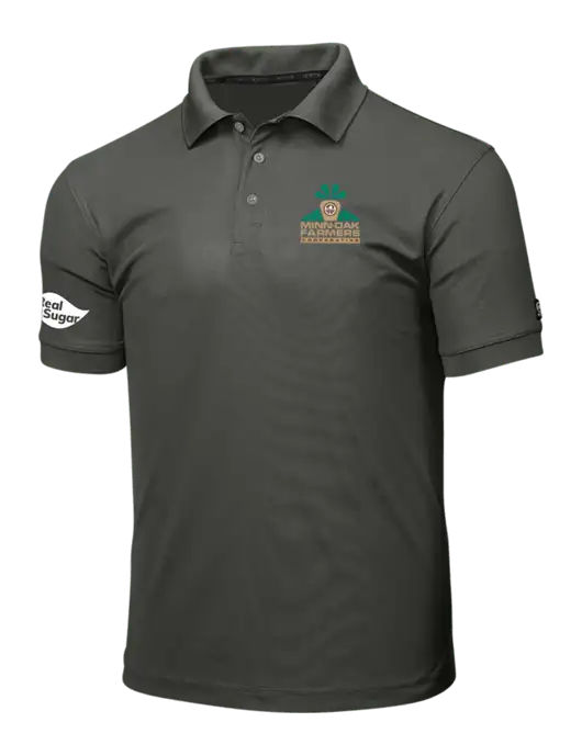 OGIO Medium Grey Caliber 2.0 Polo w/Minn-Dak Farmers Cooperative Logo, Real Sugar Logo