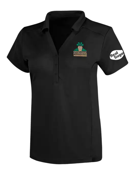 OGIO Blacktop Womens Framework Polo w/Minn-Dak Farmers Cooperative Logo, Real Sugar Logo