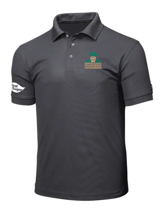 OGIO Charcoal Grey Caliber 2.0 Polo w/Minn-Dak Farmers Cooperative Logo, Real Sugar Logo