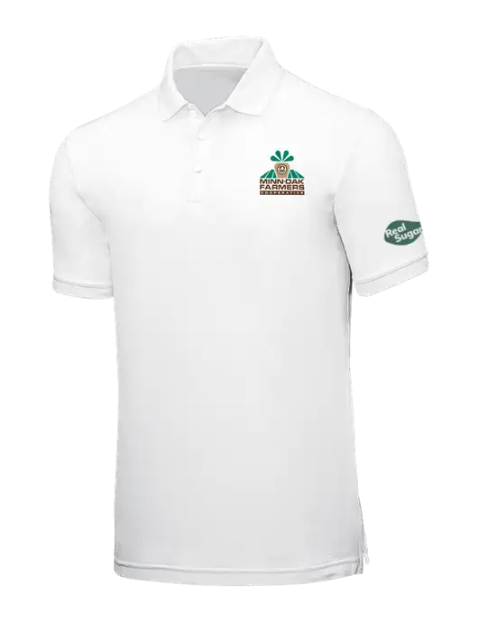 White Core Classic Pique w/Minn-Dak Farmers Cooperative Logo, Real Sugar Logo