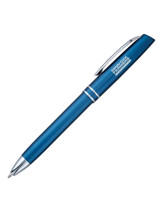 Blue Anguilla Black Ink Pen w/Minn-Dak Farmers Cooperative Logo